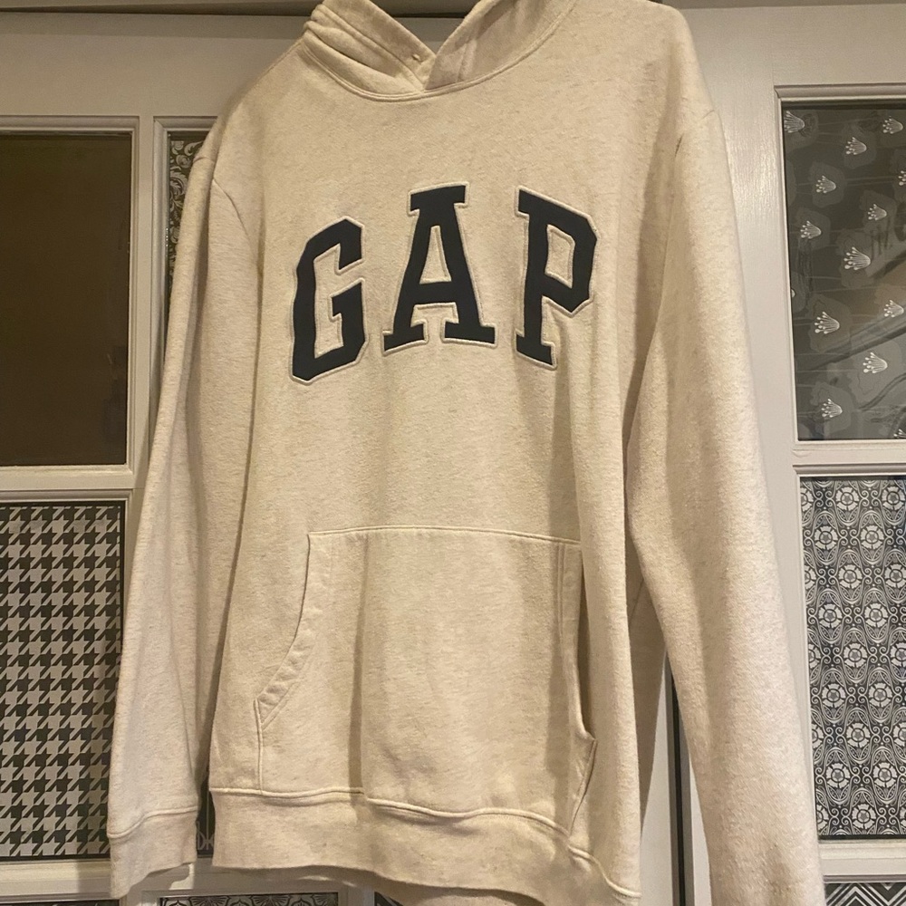 GAP Men's Cream Hoodie Sweater